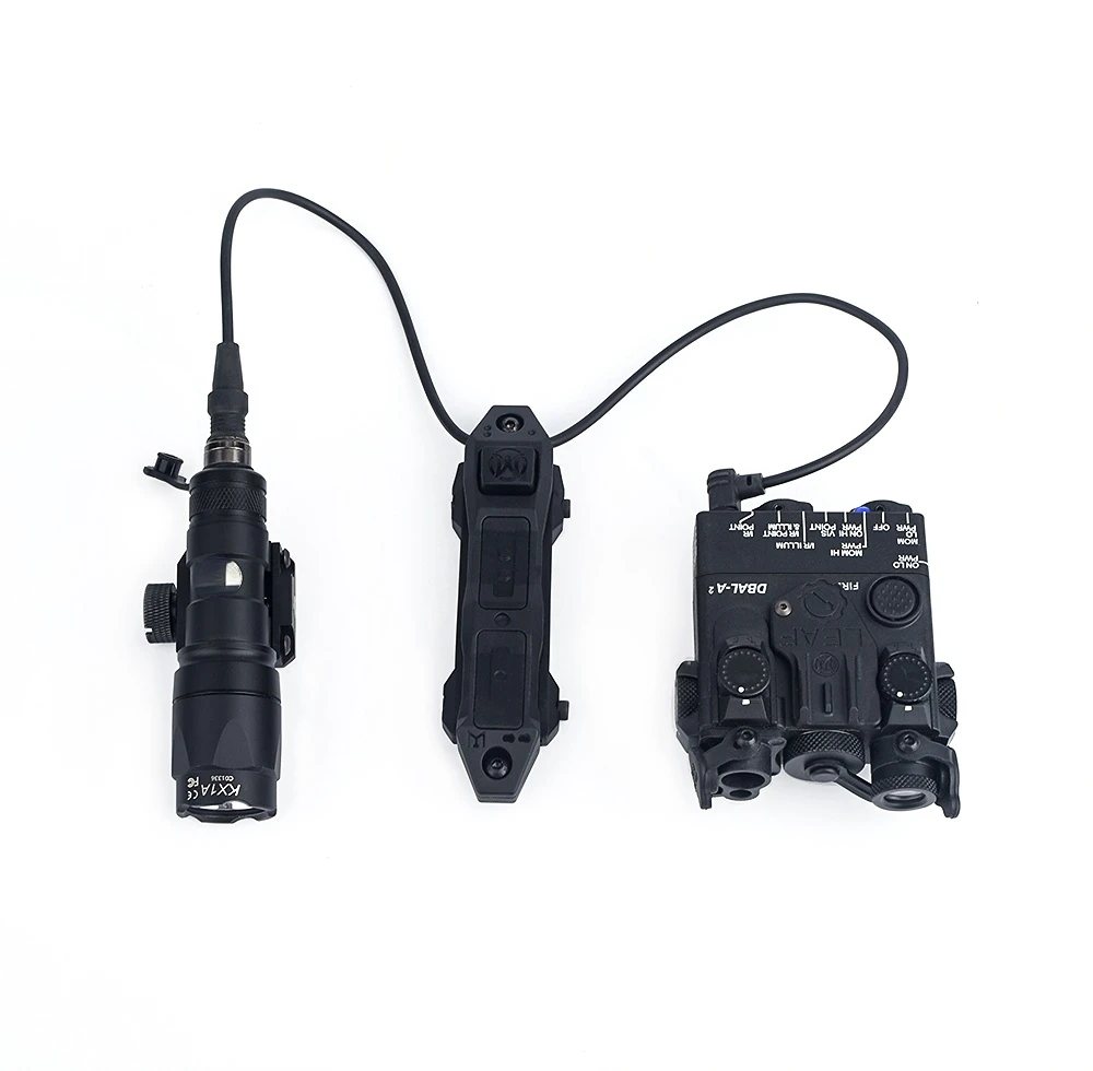 WADSN interruptor táctico de cinta de doble función, enchufe SF de 2,5mm para PEQ 15 DBAL A2/D2 SF Scout Light Fit Mlok Keymod Picatinny Rail - imagen 4