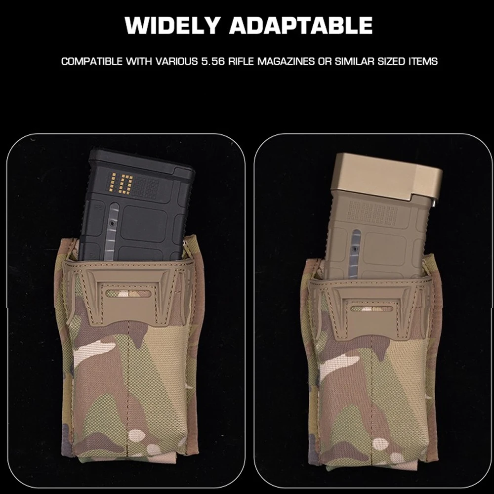 Bolsa táctica para revistas tipo K 5,56 AR, bolsa MAG para caza Airsoft, apertura ampliada, ajuste de altura multietapa, amplia adaptación - imagen 5