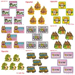 10 unids/lote parche bordado de animales de dibujos animados parches para planchar para ropa parches bordados de pato de Hip Hop para ropa apliques DIY