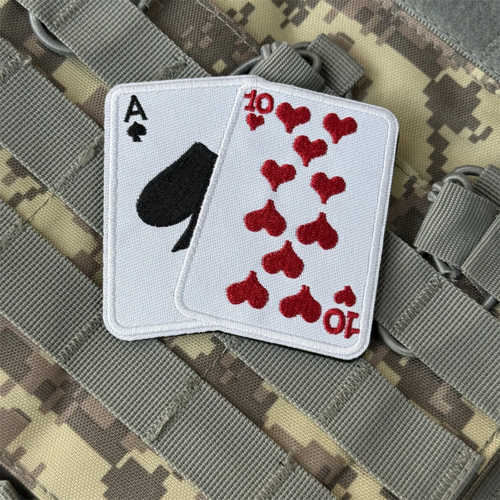 Parche de 21 ojos para tarjetas, insignia de moral táctica, parches bordados de gancho y bucle, ropa, mochila, pegatina con apliques personalizados militares - imagen 3