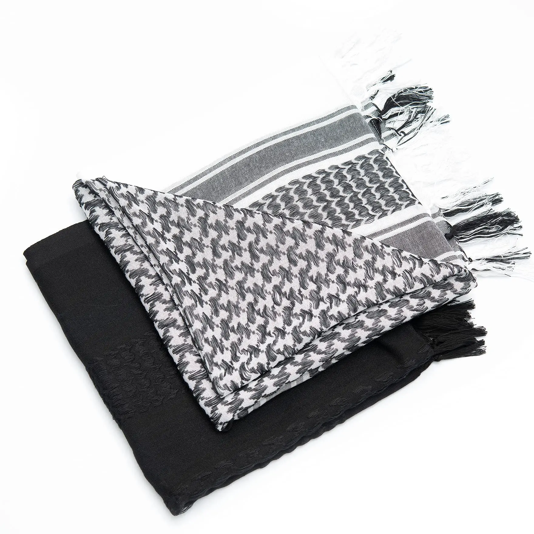 Shemagh-bufanda táctica para hombre y mujer, pañuelo Unisex a prueba de viento para exteriores, cabeza, cuello y cara, con borla, 2 unidades - imagen 2