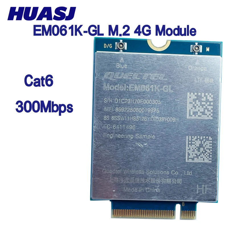 HUASJ EM061K-GL FDD-LTE TDD-LTE 4G Módulo M.2 Cat6 300M Tarjeta 4G para computadora portátil