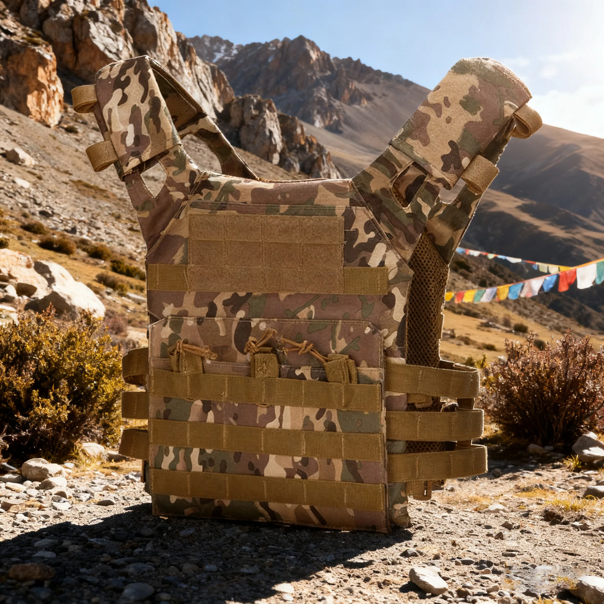 Chaleco táctico MOLLE militar camuflaje caza airsoft