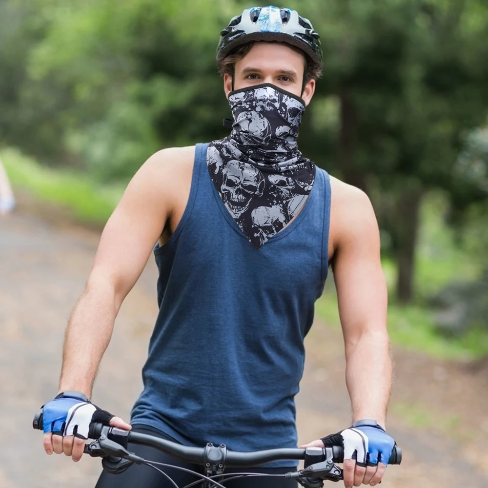 Mascarilla deportiva de media cara para hombre y mujer, bufanda de tubo de secado rápido para senderismo, ciclismo, caza, correr, Biycycle, polaina de cuello, Verano - imagen 5