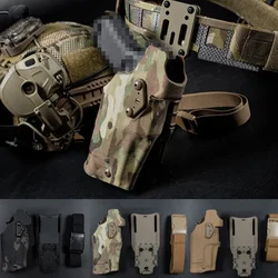 Funda táctica universal de pistola con liberación rápida y linterna