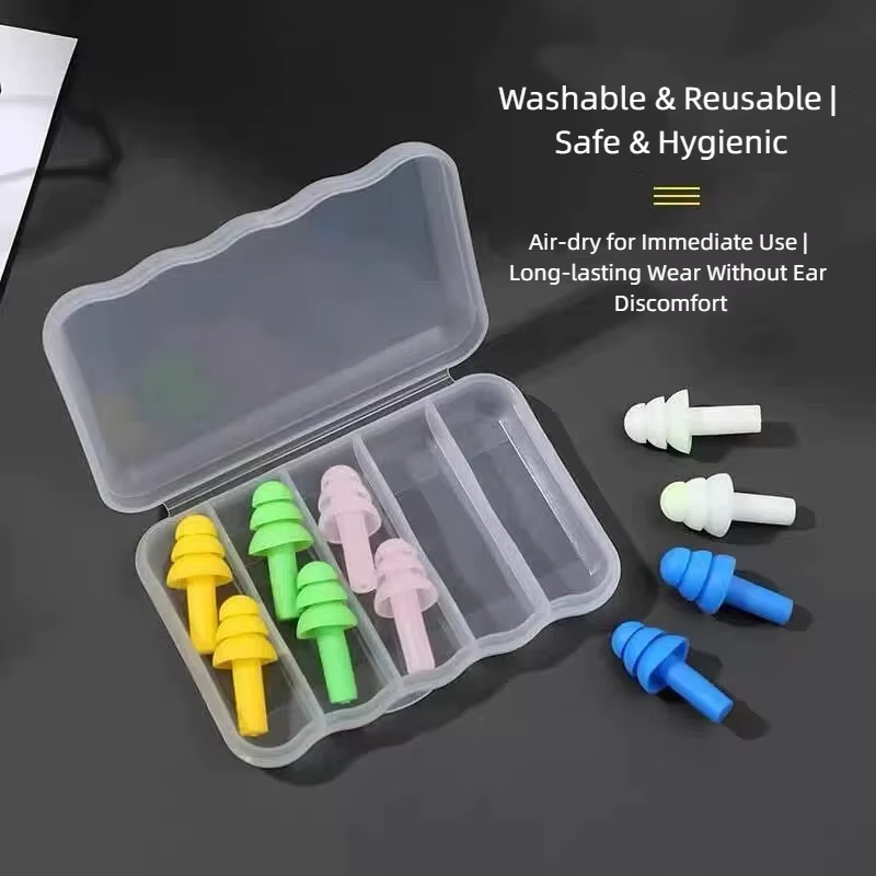 Tapones para los oídos de silicona impermeables para natación, buceo - imagen 5