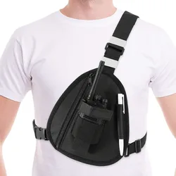 Bolsa de pecho táctica para Walkie Talkie – Arnés ajustable