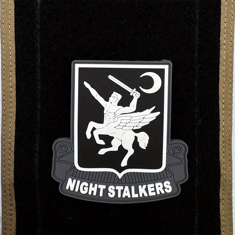 Parche táctico de moral NIGHT STALKERS, insignia militar, gancho y bucles de PVC para ropa, pegatina para mochila - imagen 5