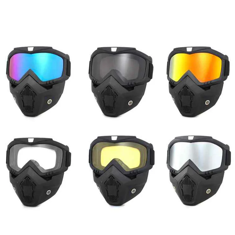 Gafas tácticas de cara completa, máscara a prueba de rayos UV, a prueba de viento, antivaho, desmontable, ajustable, para tiro de Paintball, CS - imagen 3