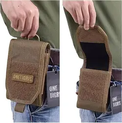OneTigris MOLLE táctico caza EDC riñonera soporte para teléfono inteligente bolsa para iPhone6s SE iPhone 14 13 12 11 8 7 6 Pro Max XR