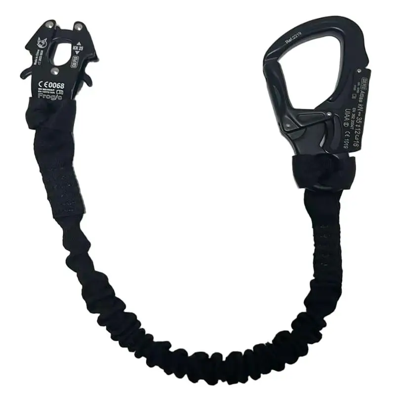 Cordón táctico para descenso, cuerda de seguridad elástica para deportes al aire libre, escalada, hebilla de rana de doble cabeza, hebilla de liberación rápida - imagen 2