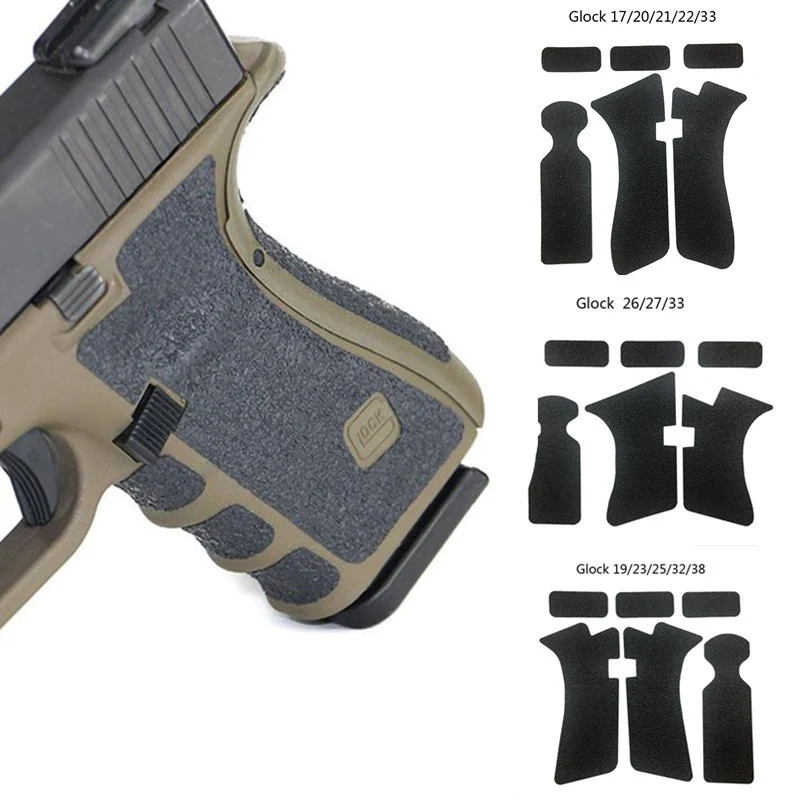 Guante de Cinta de agarre con textura de goma antideslizante para Glock 17, 19, 23, 38, 26, 43, 48, de 9mm funda de pistola, accesorios para revistas - imagen 2
