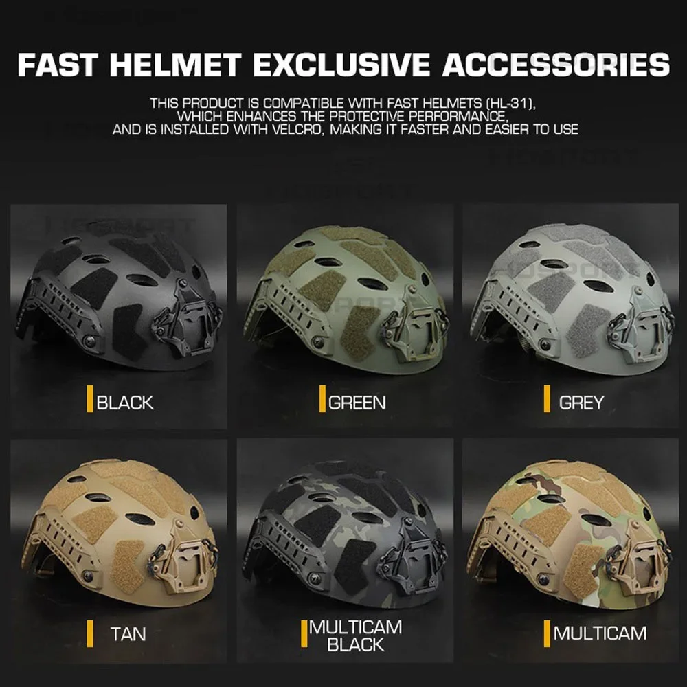 Casco táctico placa protectora gancho bucle montaje engrosado rápido SF Super alto corte casco escudo caza tiro Airsoft Gear - imagen 4