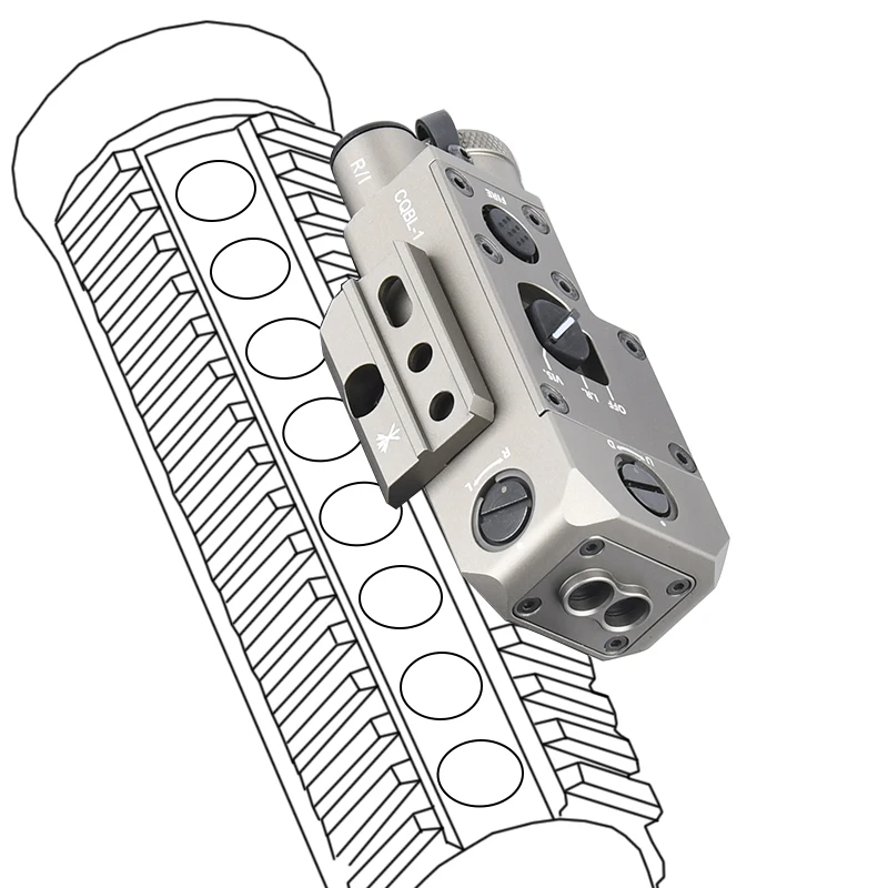 WADSN-Puntero láser de CQBL-1 de Metal, indicador láser rojo, verde y azul, mira IR, arma de caza Airsoft, luz de puntería, compatible con riel Picatinny de 20mm - imagen 2