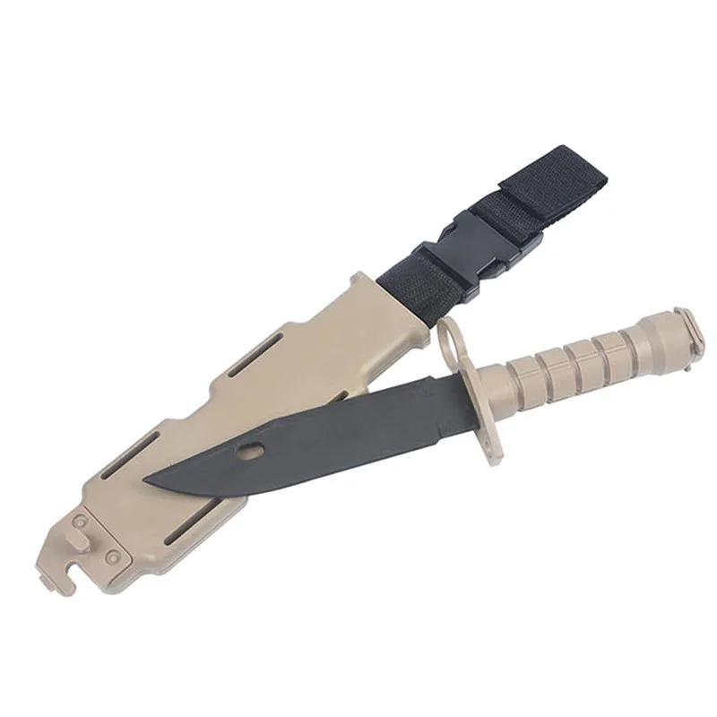 Cuchillo de goma de entrenamiento con funda, daga de plástico falso, hoja fija Flexible y suave, adecuado para accesorios, arte marcial de Halloween - imagen 4