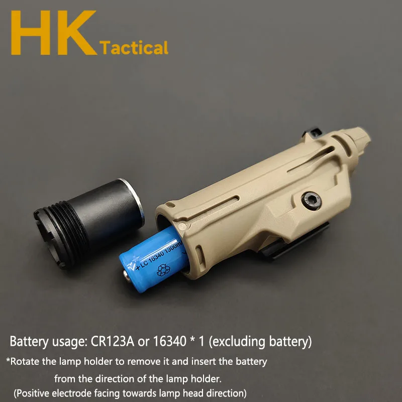 Pistola de caza linterna LED Nylon XH15 350 lúmenes arma luz para riel de 20mm pistola táctica Glock 17 Airsoft Scout Light - imagen 4