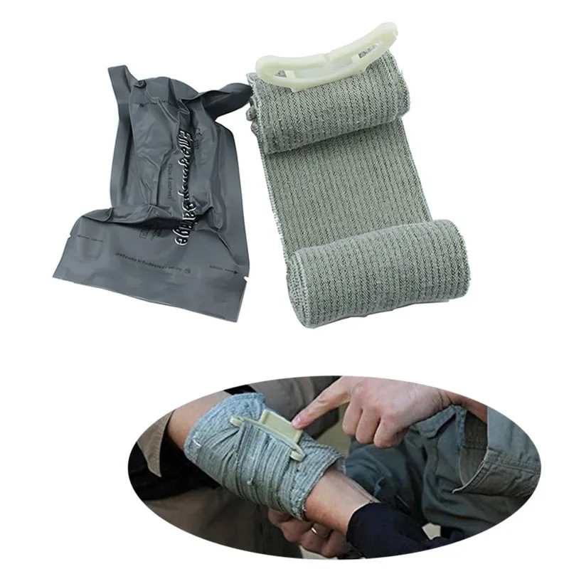 Vendaje israelí de 4/6 pulgadas, vendaje para heridas, compresión de emergencia para primeros auxilios tácticos, Kit de trauma militar IFAK, vendaje para hemostasia - imagen 3