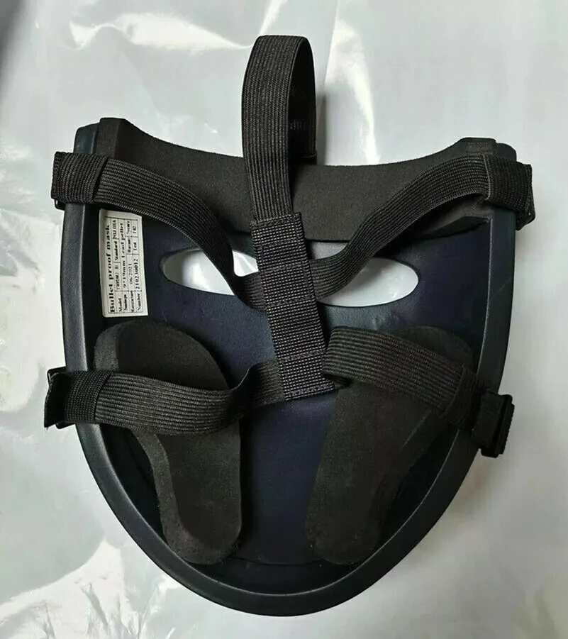 Protección balística táctica IIIA 3A Máscara protectora facial a prueba de balas Máscara de fibra de aramida