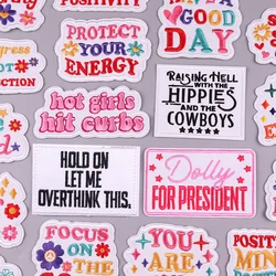 Parches bordados con letras para planchar, insignias coloridas de dibujos animados para ropa y chaquetas