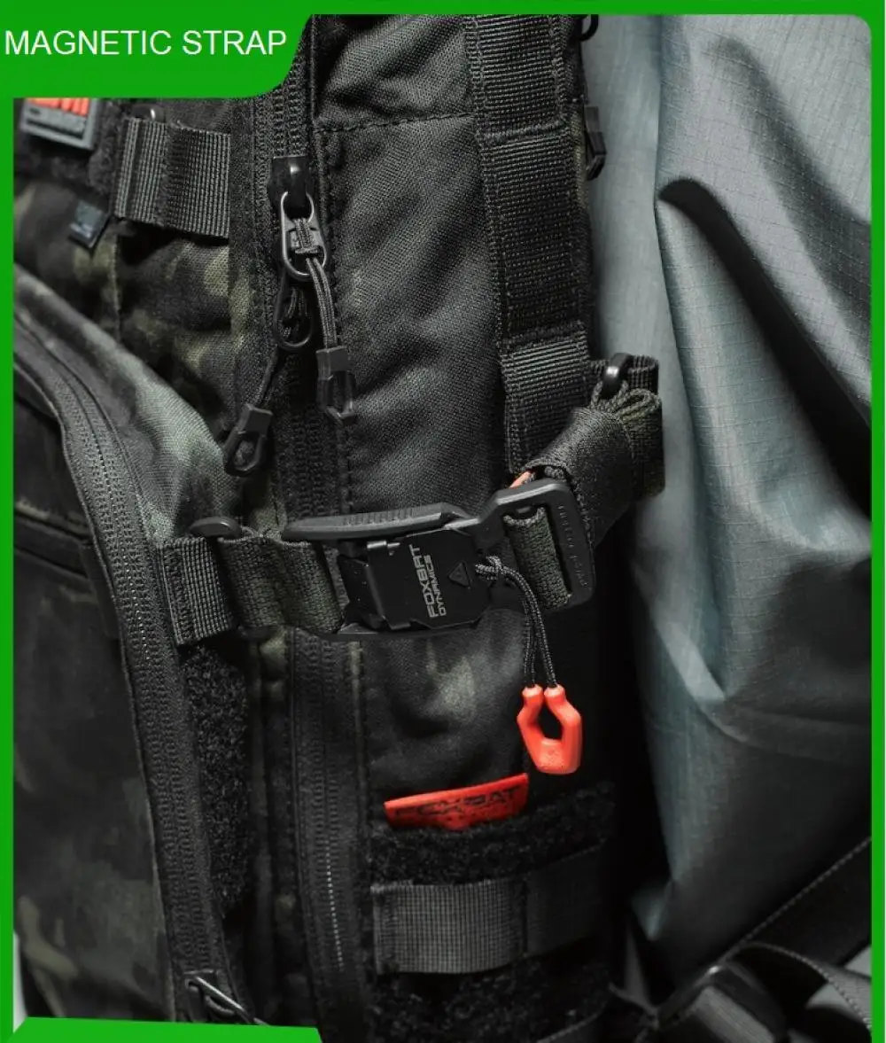 Cinturón de compresión de mochila con hebilla Magnética Funcional DIY, accesorios de ropa de caza táctica, límite desmontable rápido - imagen 3