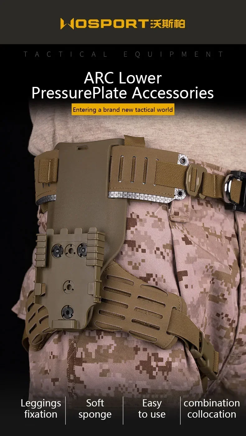 Accesorio de equipo táctico ARC RTI, almohadilla de soporte de patada lateral DUTY para caza y deportes al aire libre - imagen 2