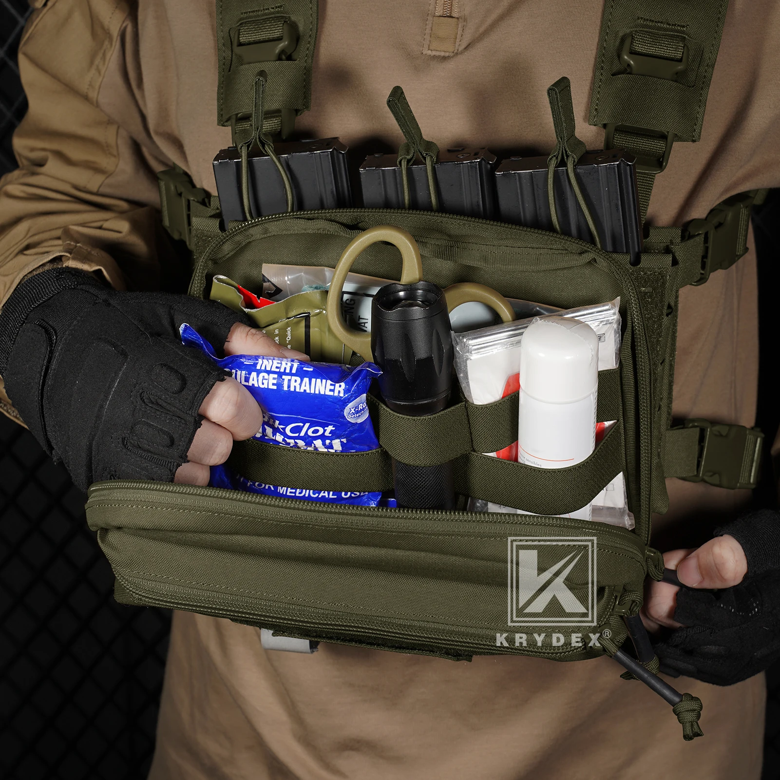 Bolsa KRYDEX 500D GP, bolsa de utilidad MOLLE Modular, bolsa de bolsillo frontal para chaleco portador de placa y accesorios de aparejo de pecho - imagen 5
