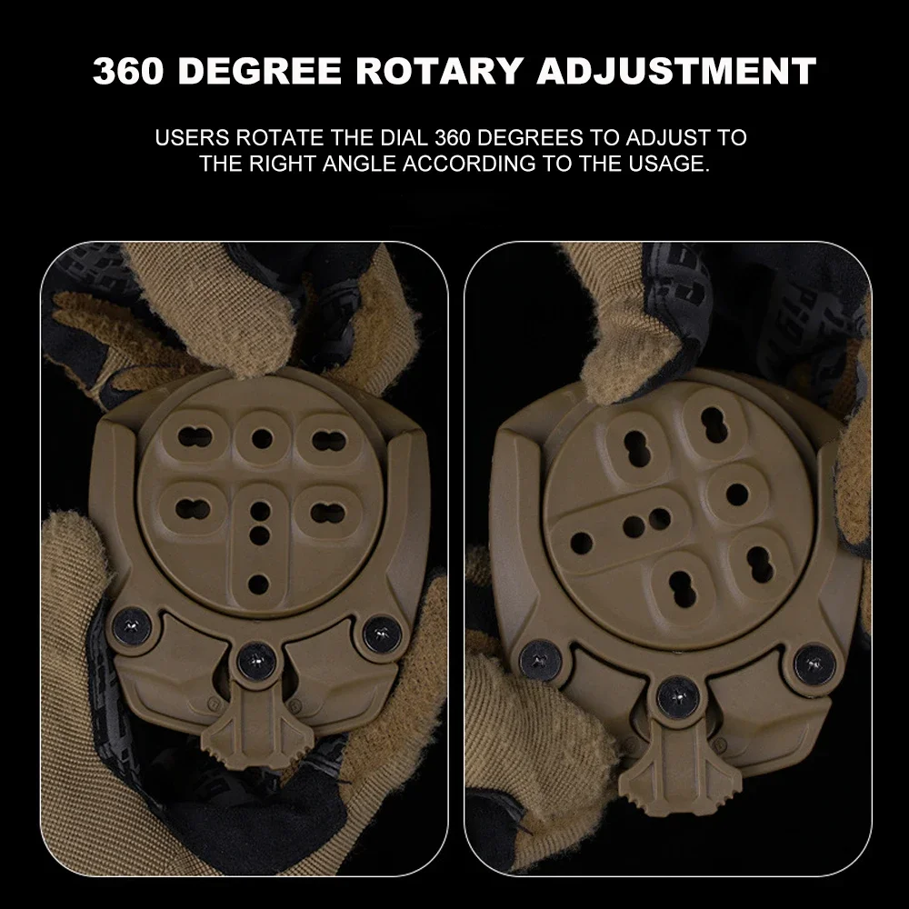 Adaptador de funda táctica para pistola de caza, accesorio Modular de montaje de Base Molle para Airsoft, giratorio de 360 grados - imagen 3