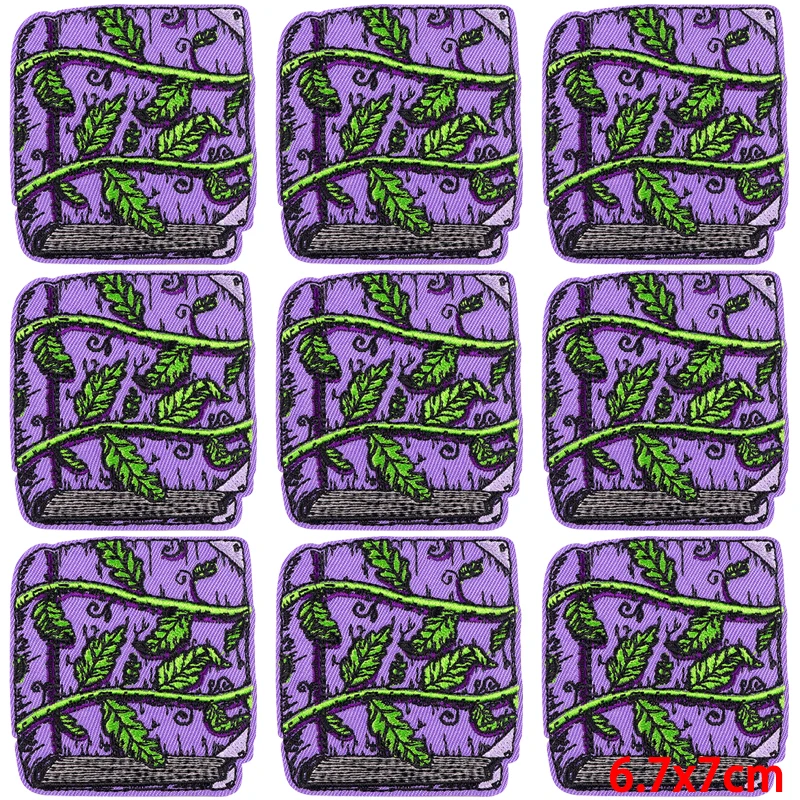 10 unids/lote parches mágicos bordados de Hip Hop para ropa parche Punk parches para planchar en ropa parche termoadhesivo para ropa - imagen 2