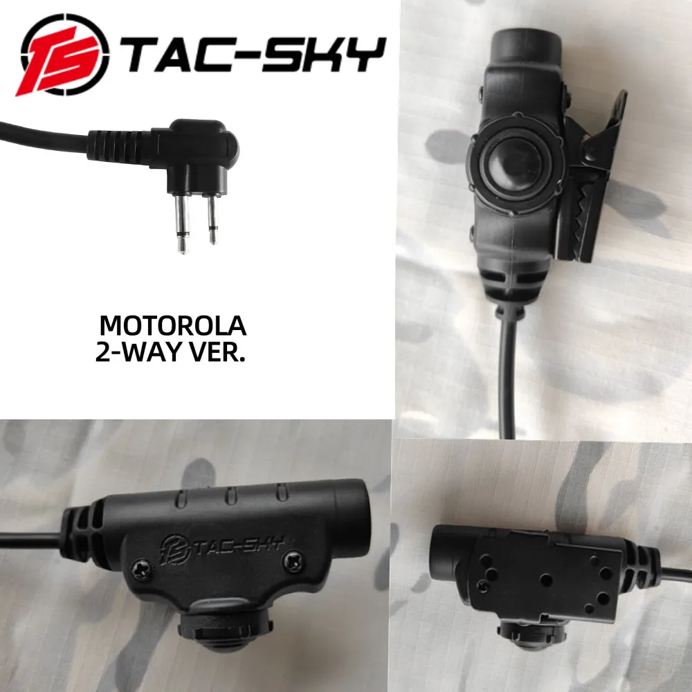 TAC-SKY-auriculares tácticos PTT V2, U94, PTT, adaptador U94, V2, PTT, Compatible con COMTAC I II III, Tci, Liberator, SORDIN - imagen 4