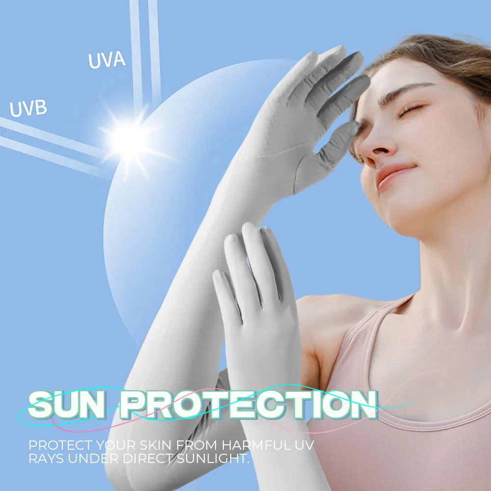 Guantes de protección solar 2 en 1, manoplas Anti-UV, transpirables, antideslizantes, para deporte, viajes, ciclismo, senderismo, pesca, equipo al aire libre - imagen 2
