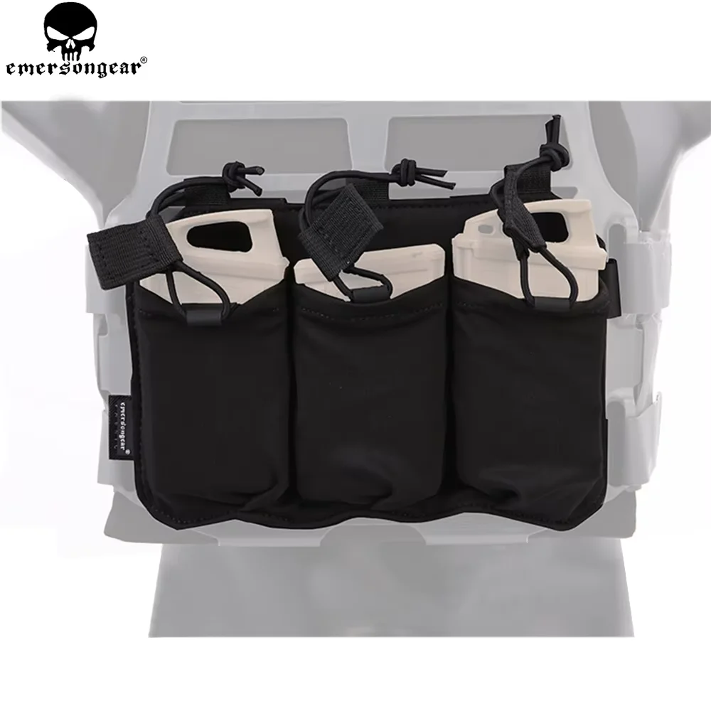 Emersongear Triple bolsa para revistas para chaleco SS 5,56/7,62 soporte para revistas bolsa magnética táctica Multi-camo negro EM6402 - imagen 4