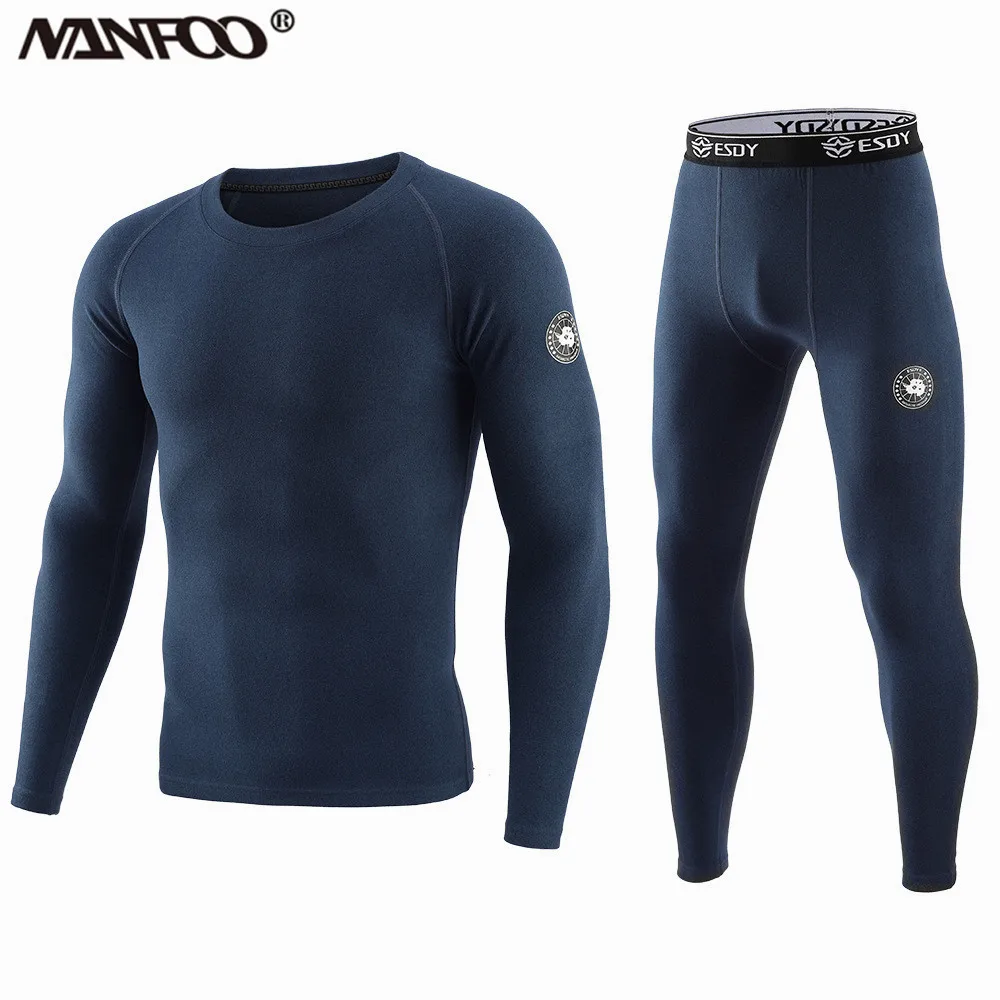 Ropa interior térmica de lana para hombre, nuevo estilo para deportes al aire libre, suave, transpirable, informal, camuflaje, gimnasio, Fitness, Yoga, ropa interior para hombre