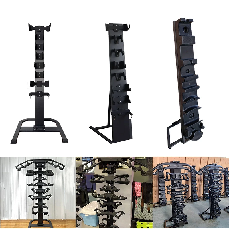 Manijas ergonómicas para gimnasio, manijas extraíbles Lat, manijas de entrenamiento físico para remo con 3 tipos de estante de almacenamiento, accesorio para máquina de cables - imagen 5