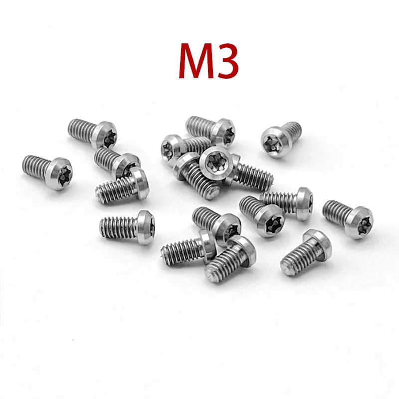 4 piezas de tornillo Torx de cabeza plana de aleación de titanio para tornillo de mango de cuchillo DIY, accesorios de fabricación de tornillos de cuchillo modificado M2.5/M3 - imagen 2
