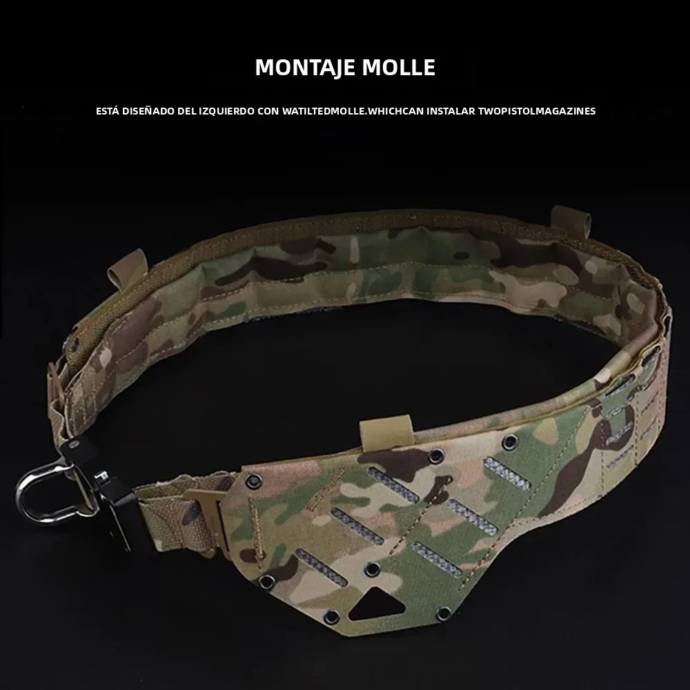 SINAIRSOFT-Cinturón de caza ligero de arco, capa MOLLE2, hebilla de Metal de liberación rápida, cinturón de combate, equipo de cinturón Airsoft - imagen 5