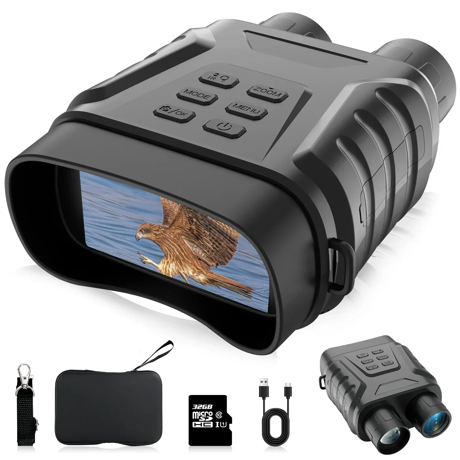 Dispositivo de visión nocturna NV8300, Binocular táctico Digital con Zoom 8X, 400M, 4K, HD, infrarrojo, 1080P, telescopio de caza con batería de 4400mAh - imagen 3