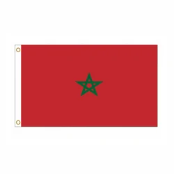Bandera de Marruecos poliéster para exterior e interior – Nacional