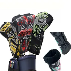 Fundas de madera para palos de Golf, cubierta de calle para conductor, cuero PU, impermeables, cubiertas de cabeza de varilla de empuje de alta calidad, protección para Putter de Golf