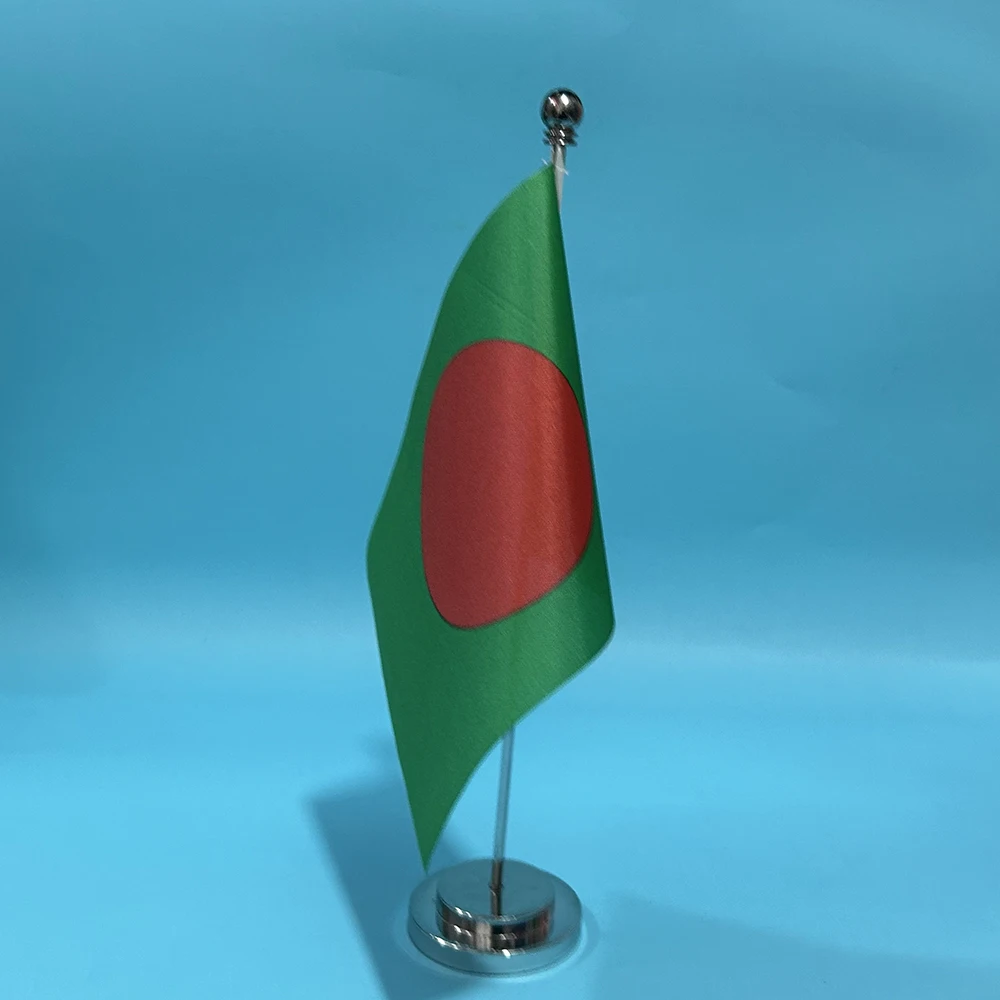 BANDERA DE SKY Bandera de escritorio de oficina Bandera de Bangladesh 14x21 cm BD Bandera nacional de Bangladesh Mesa de campo Banner Adornos de escritorio Banderas - imagen 4