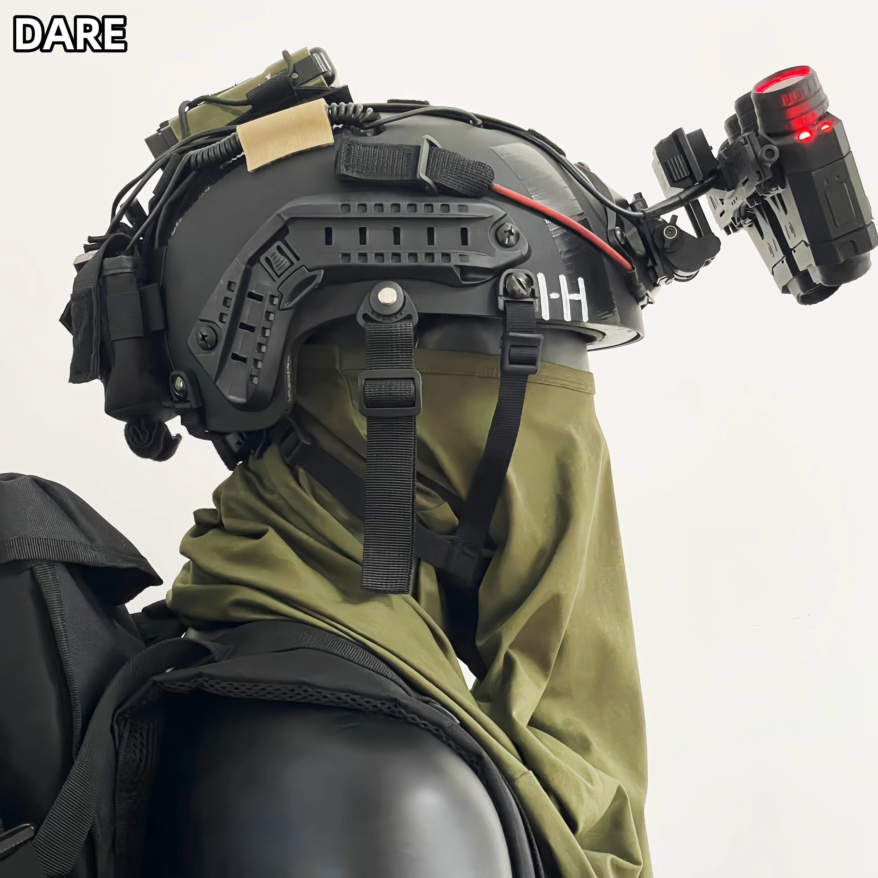 Casco táctico brillante dispositivo de visión nocturna de seis ojos cosplay COD 19 equipo - imagen 5