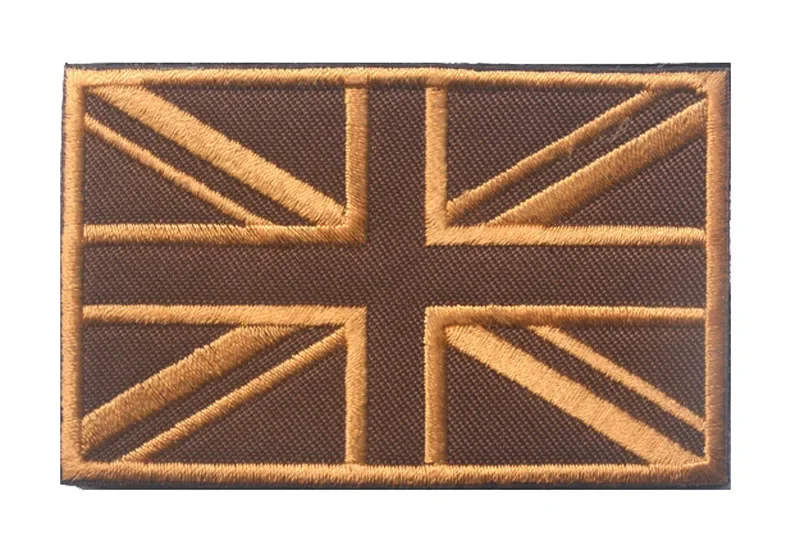 Bandera británica de Ucrania, parche bordado de gancho y bucle, brazalete, parches militares, insignia de moral, pegatinas tácticas para mochila - imagen 5