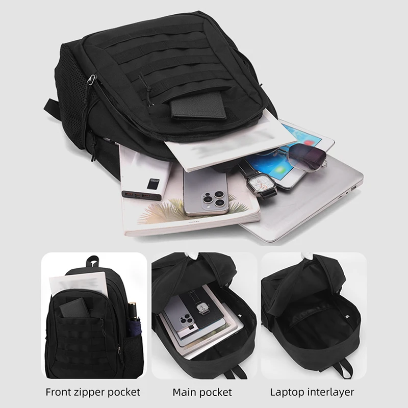 Mochila táctica de escalada, bolsas de viaje para acampar al aire libre, senderismo, pesca, caza, almacenamiento Molle, mochila deportiva grande - imagen 4