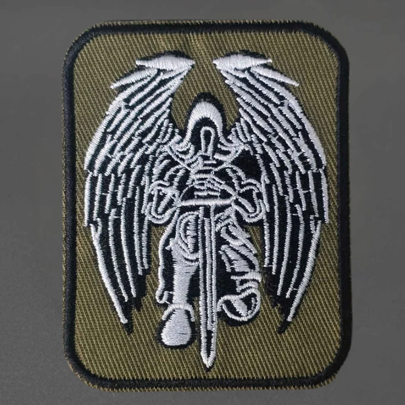Parche táctico bordado San Miguel – Insignia con velcro para uniforme - imagen 2