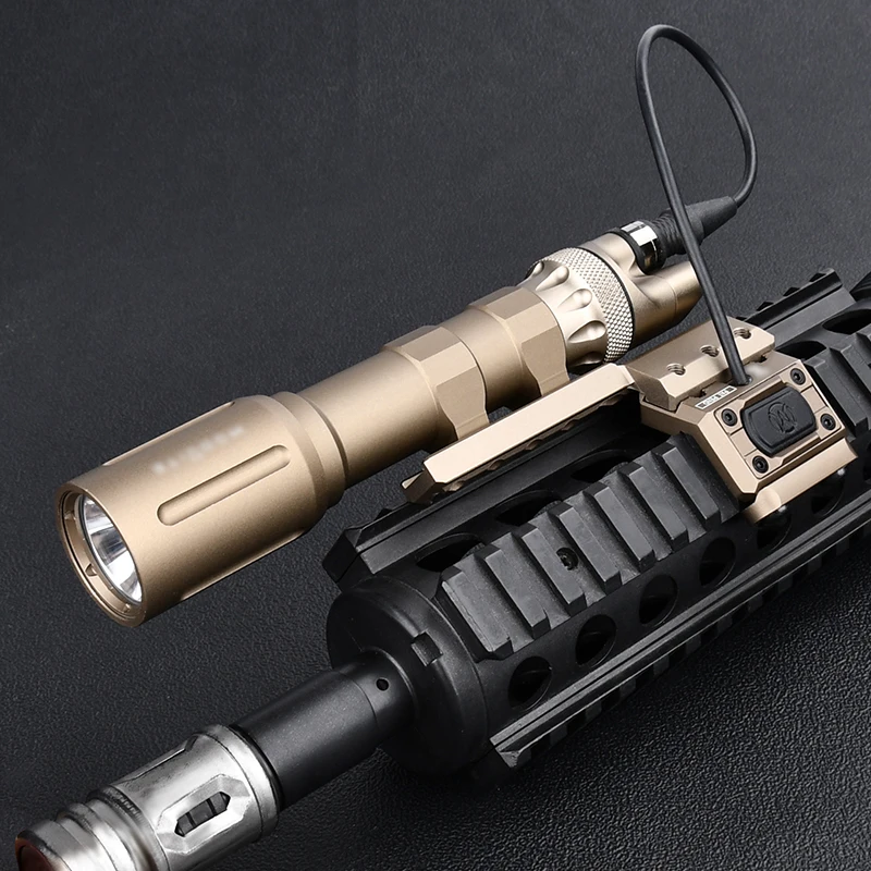 Kit de caza WADSN Linterna Scout PLH-V2 con logotipo original, base de extensión desviada a la izquierda/derecha, botón de modificación metálico e interruptor de cola - imagen 4