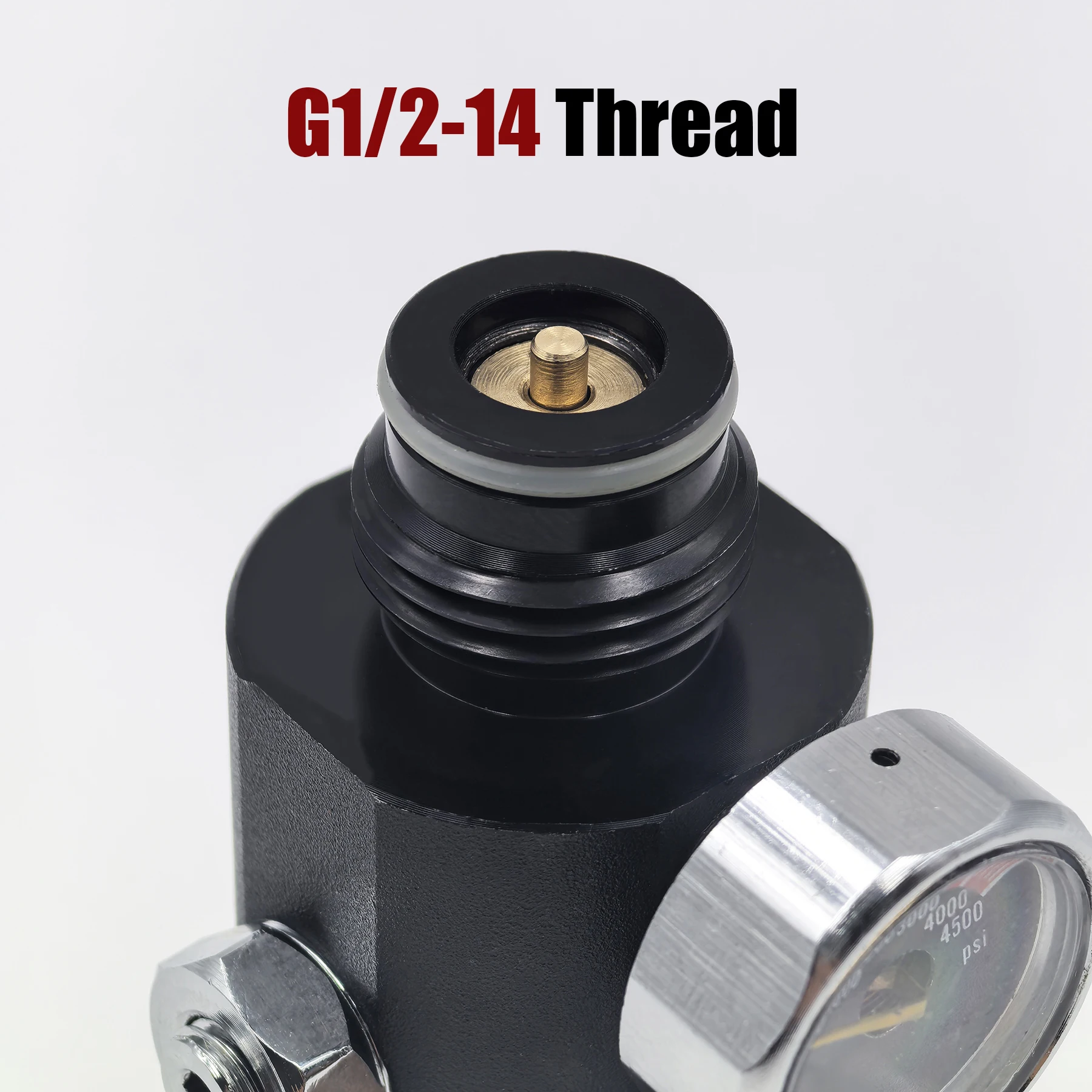 Regulador HPA con Pin Doble calibre Estación de llenado neumática ajustable Válvula de aire Salida regulada 0 a 3000psi M18 * 1,5, 5/8 "-18UNF - imagen 4