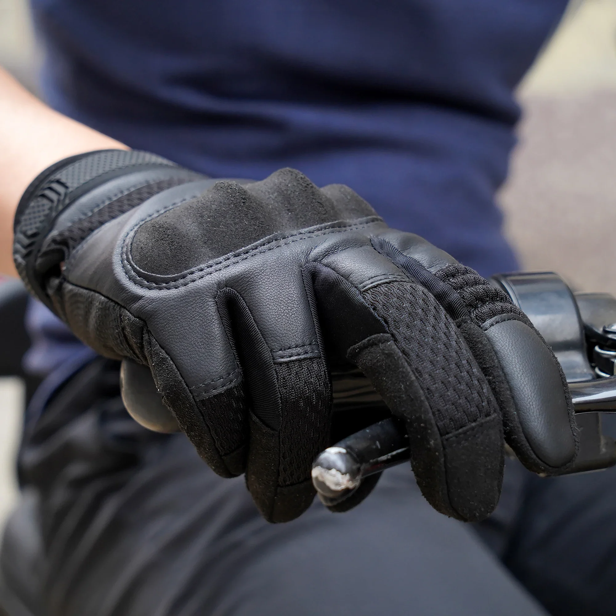 Guantes tácticos de cuero PU para hombre, manoplas de dedo completo con carcasa dura para pantalla táctil, caza al aire libre, senderismo, combate, Airsoft, conducción, bicicleta - imagen 5