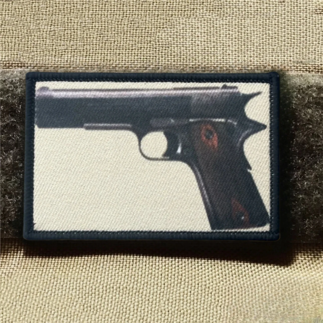 Colt 1911, insignia divertida de moral, parches estampados de soldado para ropa, brazalete militar táctico, pegatinas para mochila con gancho y bucle - imagen 5