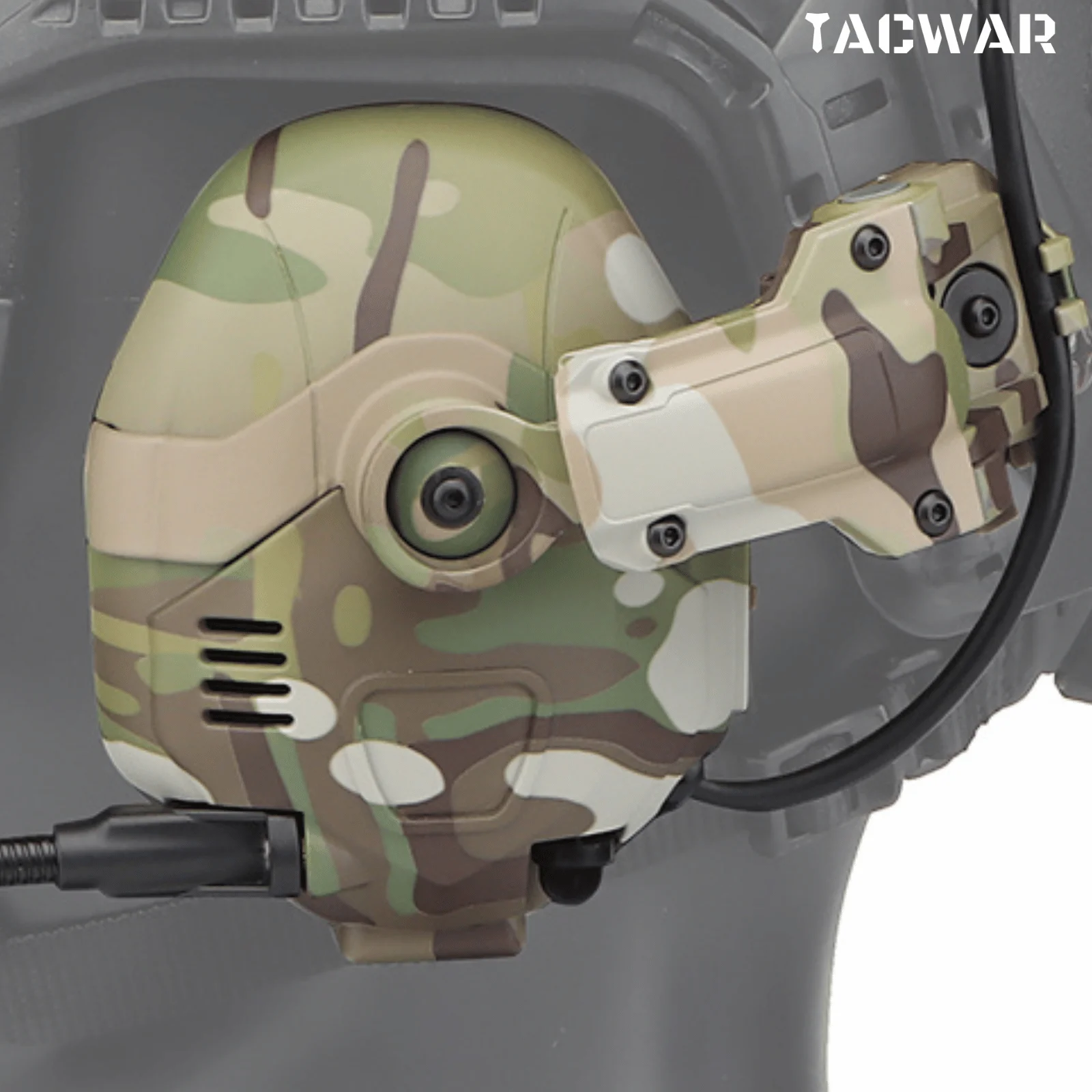 Auriculares tácticos inalámbricos TH6B con reducción de ruido, auriculares con orejeras Airsoft recargables para disparar