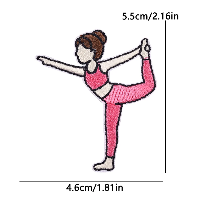 Parche bordado para chica de Yoga, parches para planchar, diseño de pose de meditación para ropa deportiva, chaqueta, estera, bolsa, parches de decoración de estilo de vida consciente - imagen 5