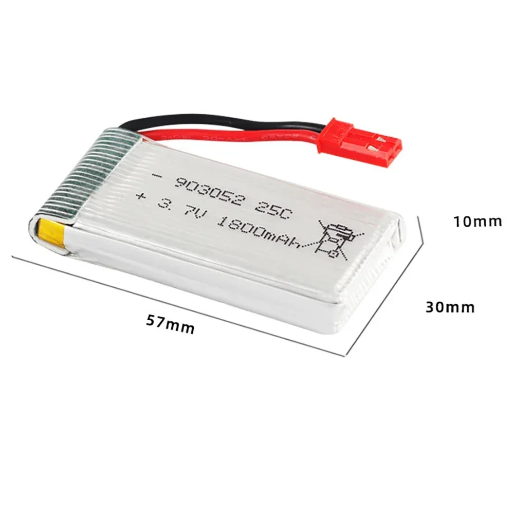Batería Lipo de 3,7 V, 1800mAh, 25C para KY601S SYMA X5 X5S X5C X5SC X5SH X5SW X5HW X5UW M18 H5P HQ898 H11D H11C RC helicóptero drone - imagen 2